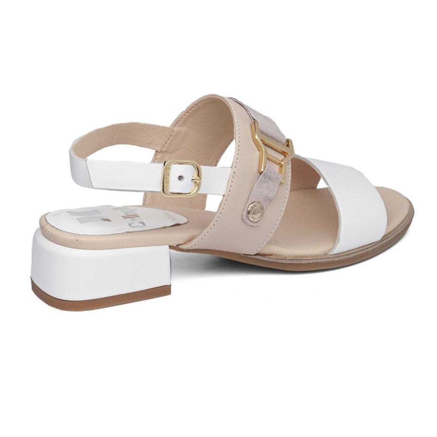 Callaghan 30304 Luna Hakken Sandalen Dames Wit | NLLZCIH